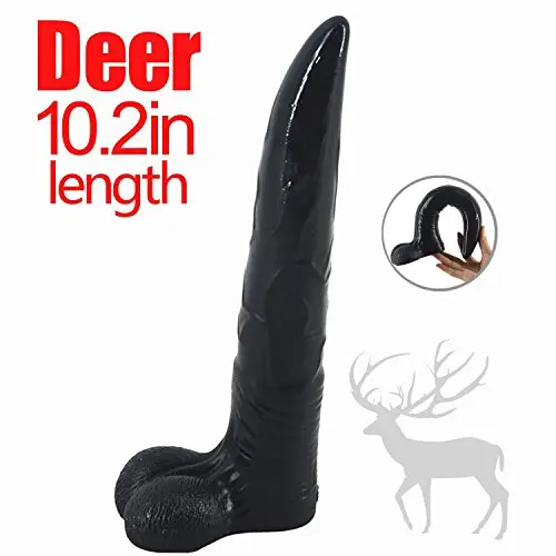 Romi Animal Penis 10.2&quot Ultra Long Realistic Deer Elk Dildo Cock Anal Plugs Artificial Sex Toys