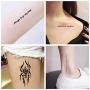 Temporary Tattoos Quotes Words Inspirational Conscious Ink Box for Women Men Girls or Kids Tattoo Stickers Face Body Art Waterproofing (style7)