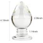 Romi Extra Large Glass Butt Plug 2.3 X 4.13 Inch,g-spot Crystal Anal Plug Bum Plug Titanmen Master Tool Pleasure Bomb Plug Heavy Duty Weight Magic Wand Anal Trainer Sex Toy