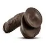 8.5 Inch Long Realistic Dildo - Soft And Flexible - Suction Cup Harness Compatible - Dual Density Realistic Feel - Brown