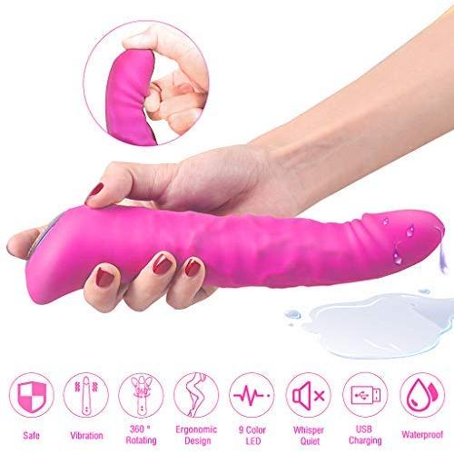 360°Rotating USB Rechargeable Vebetor for Women Powerful Silky Soft Silicone Waterproof G Sport Dillo Sti-mulator Seax Toy