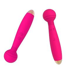 Wand Bullet Massager Rechargeable Handheld 10 Speed ohohoh Cordless Electric Vibrator Therapeutic Body Vibrating Toys for Muscle Aches, Sports Recovery, Compact & Travel Friendly, Pink (Pack of 1)