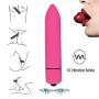 Powerful Bullet Vibrator with 10 Modes, Portable Mini Pocket Vagina Stimulator, Rechargeable Waterproof Super-Strong Adult Sex Toys for Women with Discreet Package (Black)