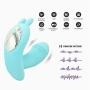 Bafen Remote Control Massager Wireless Waterproof USB Rechargeable 10 Modes (Sky Blue)