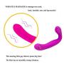 A-dult Female Vibrating Strapless Strap-On Double Penetration for Game (Purple)