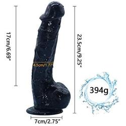 9.25 Inch Dicks Black Realistic Soft-ĎîLdɔ Women Massager for Women and Wife Gaohanwei