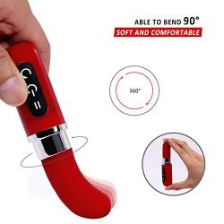 Lipstick Vibrator Bullet Clitoral Vibrator with 12 Speed for Travel Rechargeable Waterproof Adult G-Spot Vibrator Sex Toys for Women (Red)