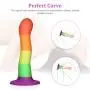 G-Spot Dildo Realistic Silicone Anal Sex Toy for Beginners with Strong Suction Cup Base for Hands-free Play, UTIMI 7 Inch Rainbow Dick Fake Penis for Vaginal and Anal Prostate Play G-Spot Dildo Realistic Silicone Anal Sex Toy for Beginners with Strong Suction Cup Base for Hands-free Play, UTIMI 7 Inch Rainbow Dick Fake Penis for Vaginal and Anal Prostate Play