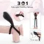 Massaging Men Vibrating Pennis Rings for Pump, Remote Control 9-Speed Medical Silicone Waterproof Rechargeable Powerful Vibration Toy Adult Male Couples Six Toys for Men Sucking, Tshirt