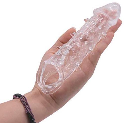 WHDHG-3N 5.5 Inch Silicone Extender Sleeve for Man (Transparent)