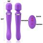 Upgraded Powerful Rechargeable Handheld Wand Massager, Waterproof with 8 Powerful Multi Speed, 20 Strong Patterns, Rechargeable Body Handheld Massager for Muscle Aches and Sports Recovery, Purple