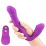 Perfect Size Vibrating Silicone Strapless Strap-On for Women Couple Lesbian FIDJNCB