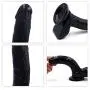 TTQQJJ Big Didos Dicks Lifelike Massagers Size Massager with Strong Suction Cup-Black-mobaidanche