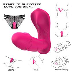 Wearable G-Spot Butterfly Vibrator with Pulsation Function- FIDECH Remote Control Clitoris Dildo with 10 Vibration Modes, Magnetic USB Rechargeable Silicone Adult Sex Toys for Woman, Couples