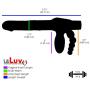 LeLuv Strap On Dildo Vibrating Strapless Female Double Penetration