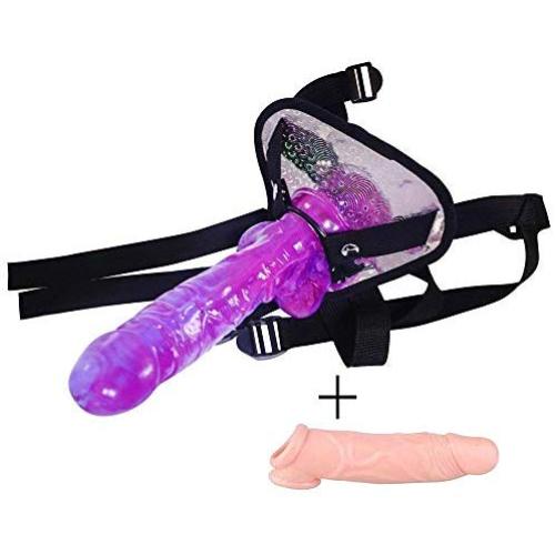 WYSXQ 9.45 Inches Wearable Harness Panties Couples Purple Meimeide