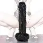 FANBO@ 11in Naturalistic Distaff Relax Massager for Women - Double Pleasure Toy for Women Safe Realistic (Color : Black)