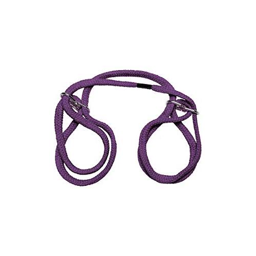 Doc Johnson Japanese Style Bondage - 100% Cotton Wrist or Ankle Cuffs - Quick, Easy Use and Removal, Purple