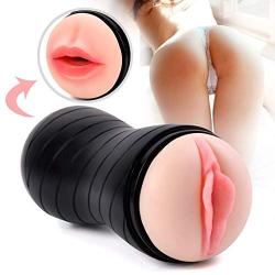 UGXYP Lifelike 2 in 1 Manual Control Soft Male Mastubration Cup Artificial Real Pussy Male Air-Sucking Toys for Him Sexy Underwear Toys for Men T Shirt