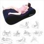 Inflatable Multifunctional Sofa - Yoga Chaise Lounge/Relax Chair -Air Sofa Bed with Handcuffs & Leg Cuffs- Portable Magic Cushion Ramp Body Pillow Inflatable Furniture Lounger for Couples with Pump