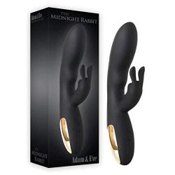 Adam and Eve Rechargeable Silicone Waterproof Midnight Rabbit Vibrator for Women
