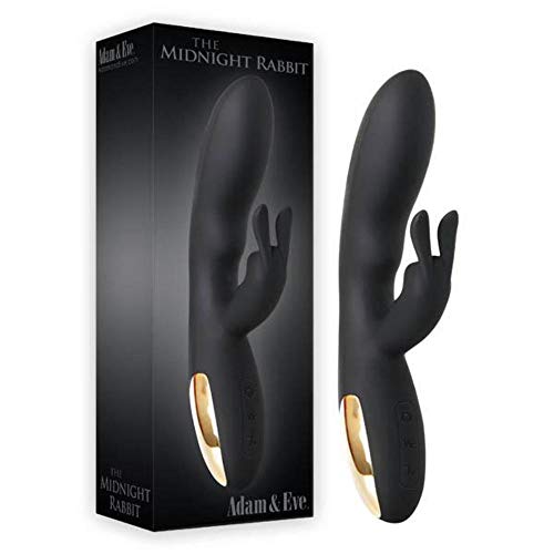 Adam and Eve Rechargeable Silicone Waterproof Midnight Rabbit Vibrator for Women