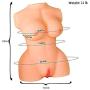 Movitip Sex Doll Male Masturbator Pocket Pussy Female Love Doll Torso with Tight Vagina Anal, 3D Lifelike Real Love Doll Torso with Metal Skeleton, Soft Ass Adult Sex Toy (15x9.4x5.1 Inches.11 lb)