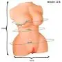 Movitip Sex Doll Male Masturbator Pocket Pussy Female Love Doll Torso with Tight Vagina Anal, 3D Lifelike Real Love Doll Torso with Metal Skeleton, Soft Ass Adult Sex Toy (15x9.4x5.1 Inches.11 lb)