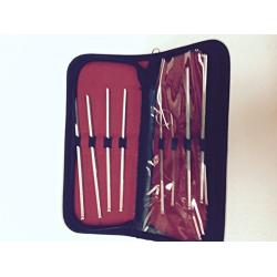 SNAKE 8 PIECE PROBE SET IN DELUXE BLACK LEATHER ZIPPERED CASE