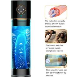 Fully Automatic Hands Free Píston Oral Feeling Stroker 3D Realistic Telescopic Multi Speeds Suction&Vibration Massage Vacuum Pump Tool,Artificial Sexy Underwear for Men Perfect Gift&Party