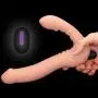Remote Control Silicone Realistic Vibrating Strapless Strap on Dildo Double Rabbit Dildo Vibrator Dildo Anal Dildo Penis Vibrator for Woman Double Lesbian Dildo