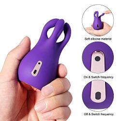 G Spot Vibrator - Iusmnur Silicone Mini Clitoral Vibrator with 4 Tentacles 10 Frequency for Intense Clit Orgasm, Rechargeable Waterproof Nipple Stimulator Sex Toys for Women and Couples (Purple)