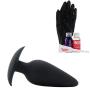 Small Weighted Silicone Anal Plug and JO H20 Water Based Lube (1 oz)