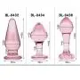 NewMaxer 6 Types Exquisite Pink Crystal Glass Anal Plug Set Glass G-spot Pleasure Anal Dilator Butt Plugs Stimulator