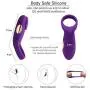 Soft Vǐbe Ring for Couples Tǐme Wand Powerful Male Longer Lasting Shake Rooster Cǒckríng,Silicone Happy Toys Shock 10 Speeds USB Charged