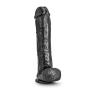 11.5" Extra Long Thick Realistic Dildo - Monster Cock and Balls Dong - Sex Toy for Women - Sex Toy for Adults (Black)