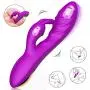 G Spot Rabbit Vibrator for Women Clitoral Vagina Anal Stimulation, YICO 12 Mode Dual Quiet Motor Clit Stimulator Waterproof Adult Sex Toys, Personal Massager Viberate Dildo Vibrators USB Rechargeable