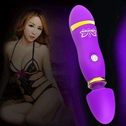 EIKdoulf02 Safe 12 Speed Vibrator Wand Massage Cordless Cordless Body Massager for Women and Couple Adult Sex Toys - Rose Red Battery