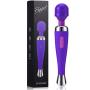 Portable Cordless Wand Massager, Waterproof and Rechargeable Multi-Function Massager,8 Kinds of Powerful Frequency 20 Modes, Muscle Relaxation Body Treatment（Purple）