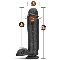 Eden 11" Extra Long Thick Realistic Dildo -- Monster Cock and Balls Dong -- Sex Toy for Women -- Sex Toy for Adults (Black)