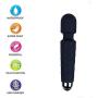 Compact Power Wand Wireless, Wand Massager with 20x Magic Multi-Speed Vibrations, Cordless, Waterproof, Personal Handheld Electric Massager for Neck Shoulder Back Body Massage (Black)