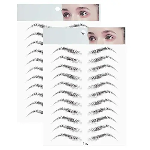 DKAF 2 Pcs 3D Hair-Like Authentic Eyebrows, Waterproof Imitation Ecological Natural Tattoo Eyebrow Stickers, Grooming Shaping Brow Shaper Makeup Eyebrow Transfer-E16 DKAF 2 Pcs 3D Hair-Like Authentic Eyebrows, Waterproof Imitation Ecological Natural Tattoo Eyebrow Stickers, Grooming Shaping Brow Shaper Makeup Eyebrow Transfer-E16