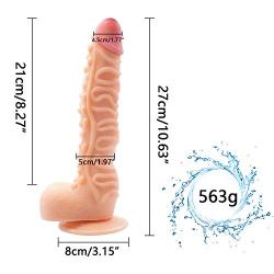 Zytyeu 10.63 inch Realistic Massager Toys Lifelike Silicone-Dîldɔ with Suction Cup for Women Massager Massage Tools