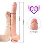 16.93-inch Lifelike Realistic Dildo with Powerful Suction Cup - Fake Penis Female Hands-Free Massage Toys