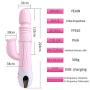 Wushuangyu Realistic Silicone Female Vibrant Toys with 12 Frequency Telescopic and 12 Kinds of Tongue Licking Rechargeable - Vibrant Toy