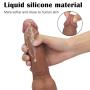 7” Vibrating Realistic Dildo, Enlove, Liquid Silicone Dildo Vibrator with 10 Rotation and Vibration Modes, Strong Suction Cup and Remote Contral for Hand-Free Play, Vagina G-spot Anal Vibrator Sex Toy