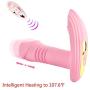 Wireless Remote Control Invisible Wearable Vibrator Wand, Telescopic Heating Clitoris and G-Spot Vagina Vibrate, USB charger Massager Clit Masturbation Dildo For Female Women Girl Couples Sex Toy Pink