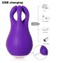 G Spot Vibrator - Iusmnur Silicone Mini Clitoral Vibrator with 4 Tentacles 10 Frequency for Intense Clit Orgasm, Rechargeable Waterproof Nipple Stimulator Sex Toys for Women and Couples (Purple)