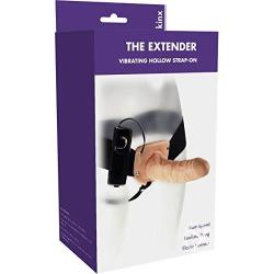 Kinx Extender Hollow Vibrating Strap On, 6 Inch