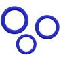 FeiGu 3 Silicone Cockring Set Penis Cock Ball Ring for Men Erection Enhancing Male Adult Sex Toy (Blue)